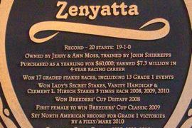 Zenyatta walk of champions