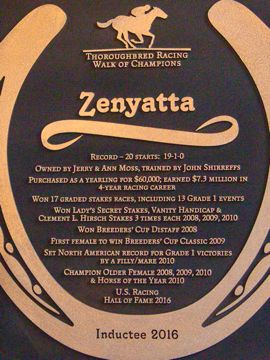 Zenyatta walk of champions