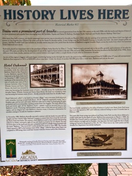 arcadia history signage