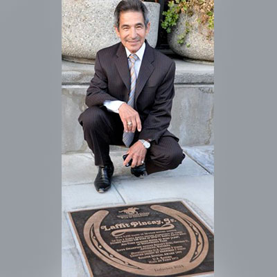 Laffit Pincay Jr with Plaque