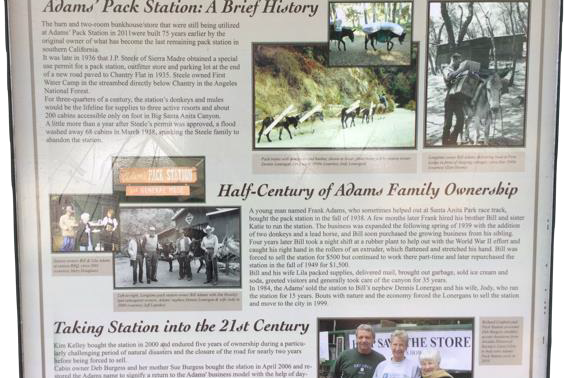 Snapshot of Historical Marker #7 with pictures of horses, farm, and people from old.