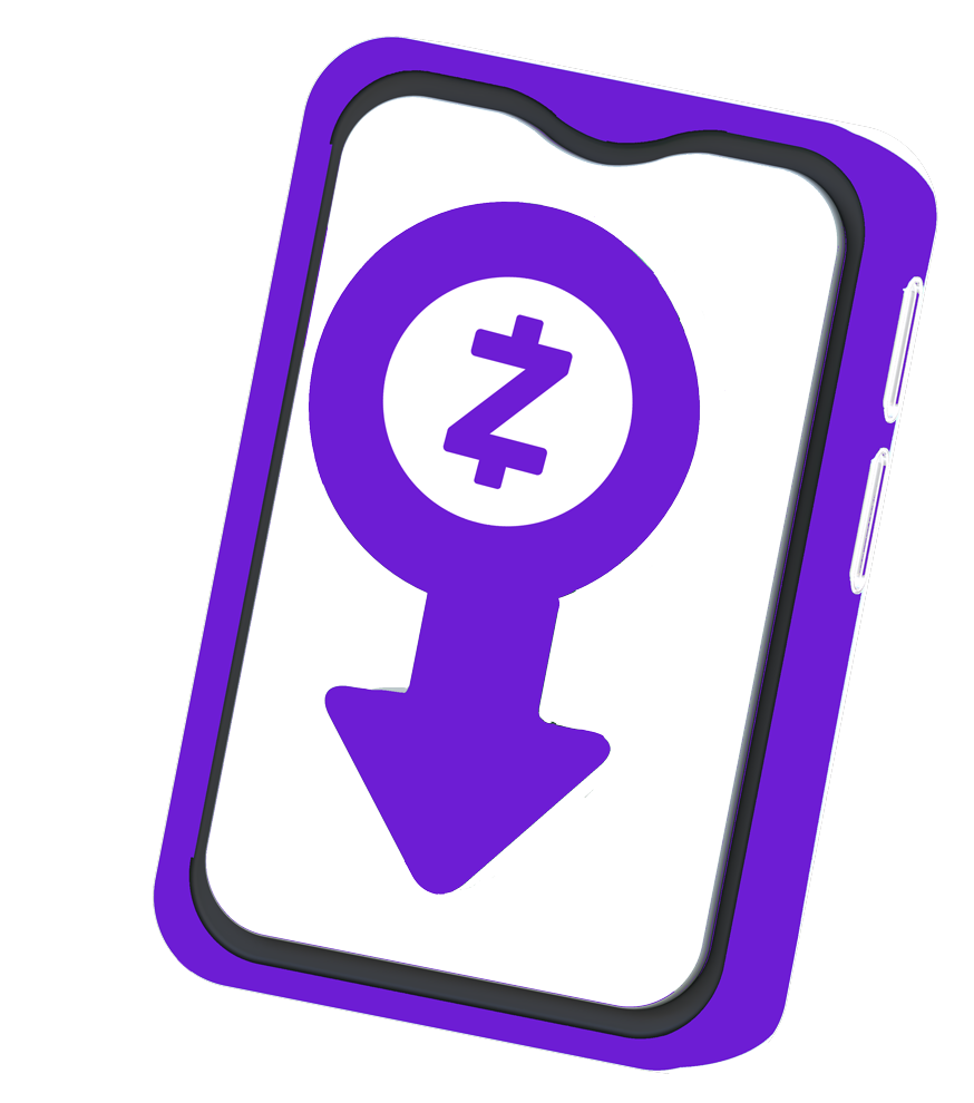 Zelle Icon concept for cell phone.